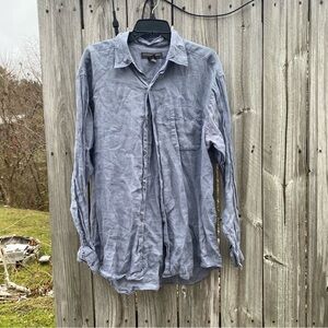 Banana Republic Coastal Linen Blend Button Down Shirt L